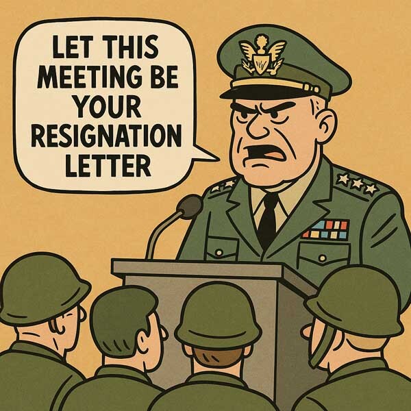 Warrior Ethos, or: Let This Meeting Be Your Resignation Letter